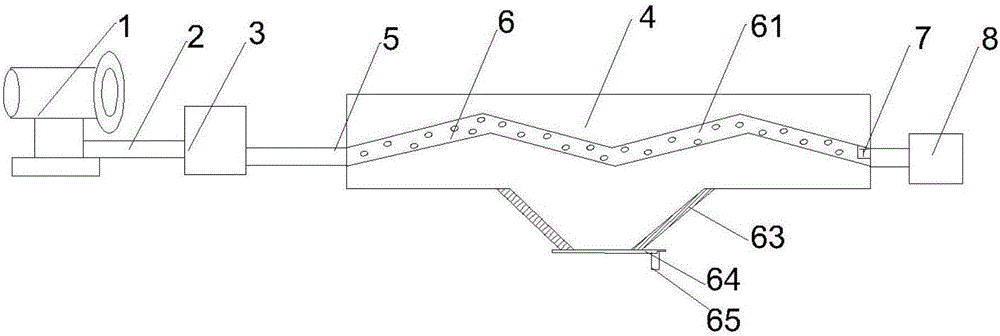 Continuous dynamic transmitting and cooling equipment for dalbergia odorifera tea leaves