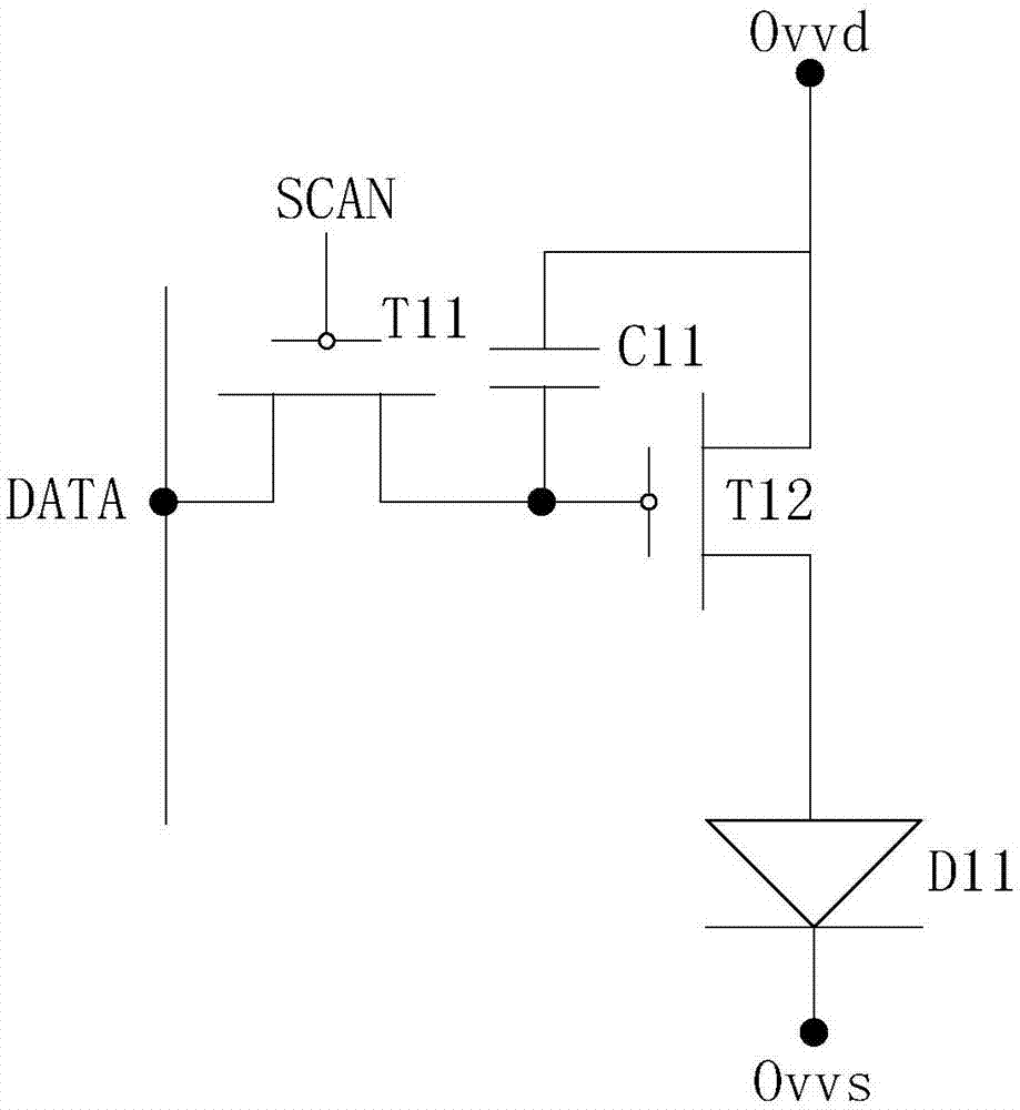 Driving circuit of amoled display panel and amoled display panel