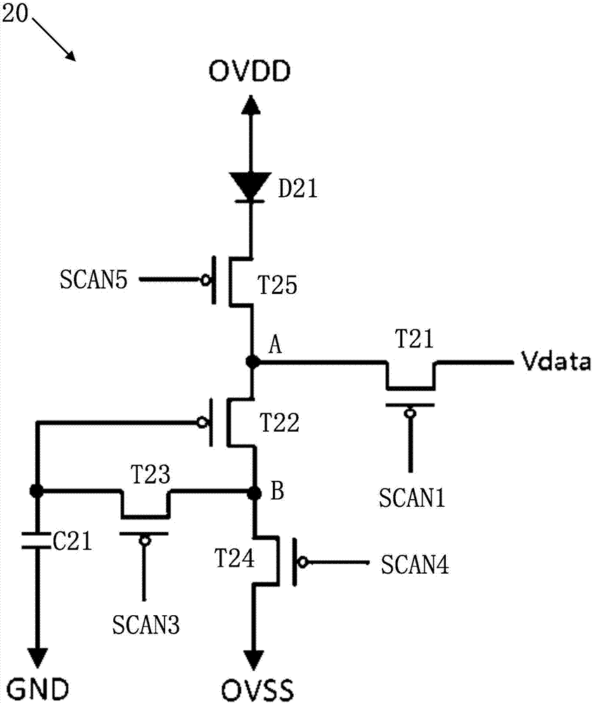 Driving circuit of amoled display panel and amoled display panel