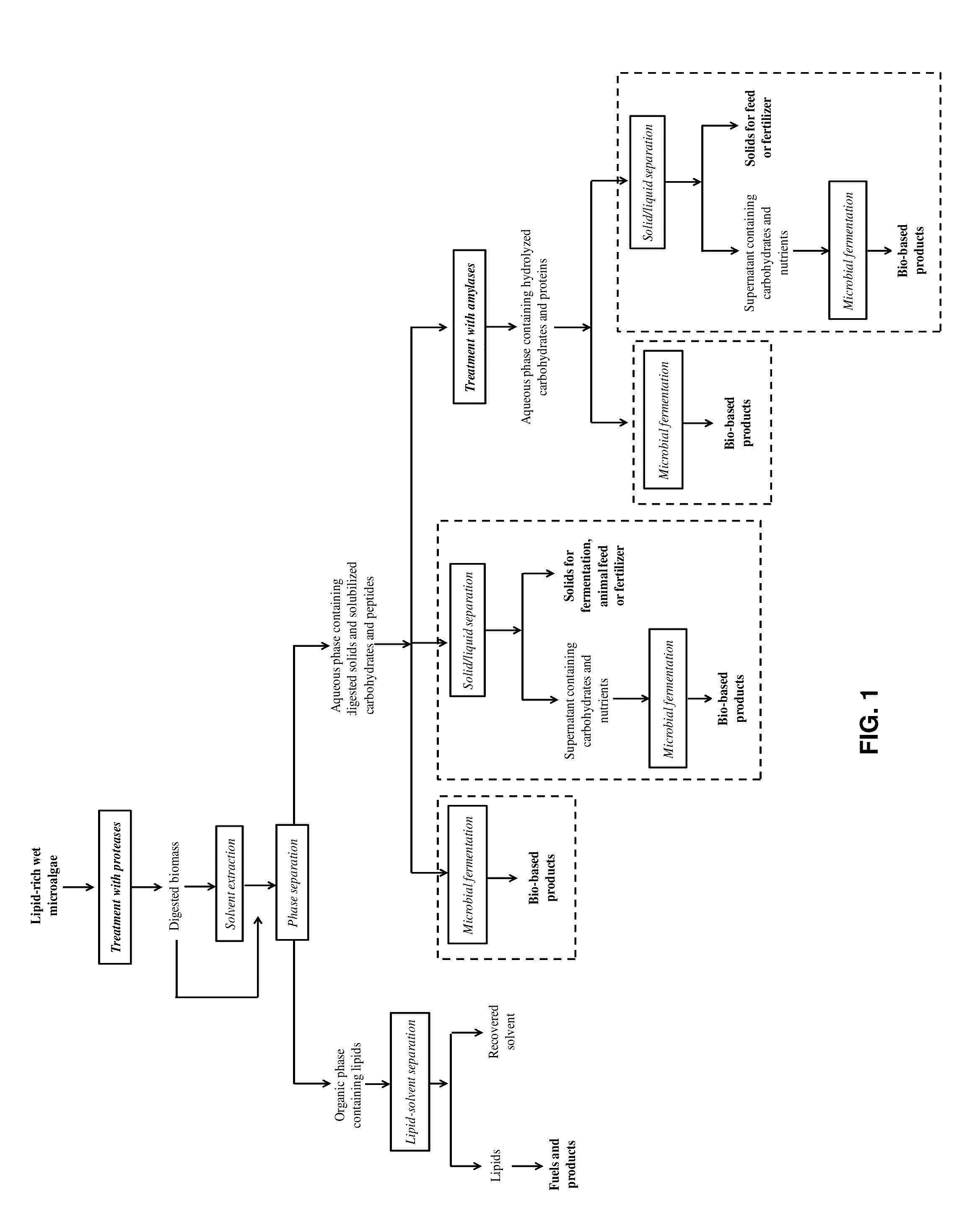 Enzymatic Digestion of Microalgal Biomass for Lipid, Sugar, and Protein Recovery