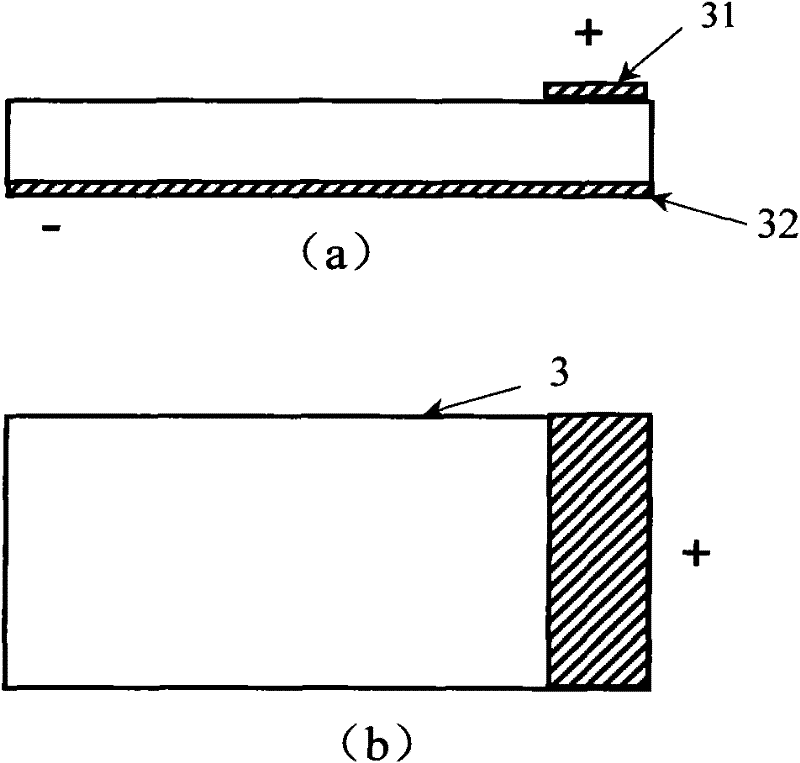 Step array high-voltage light-emitting diode and preparation method thereof