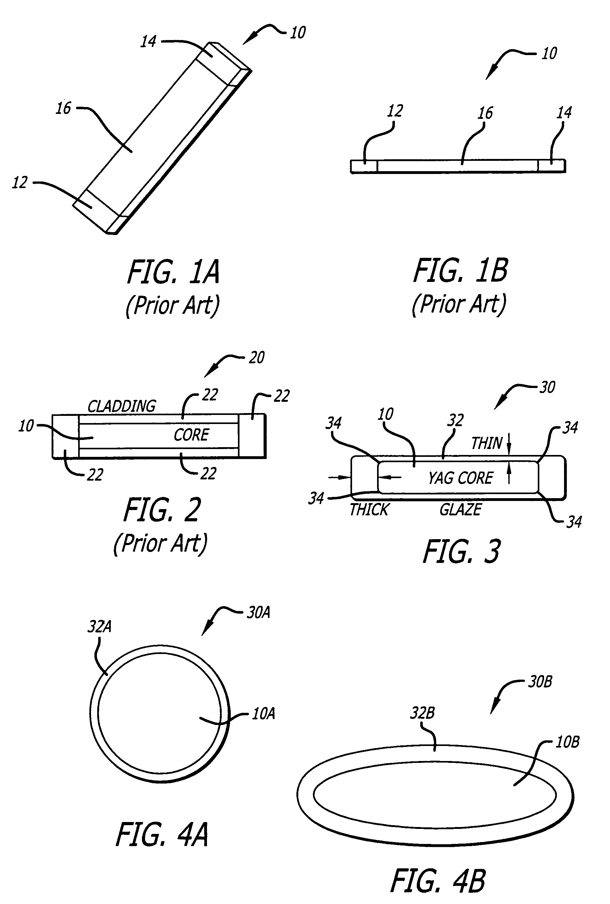 Articulated glaze cladding for laser components and method of encapsulation