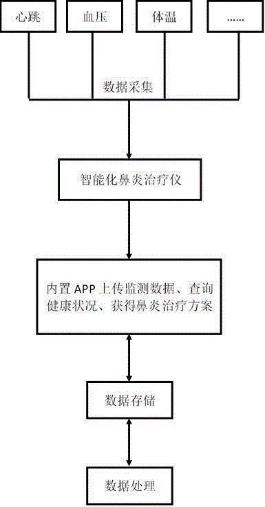 Health information management system and method based on intelligent rhinitis treatment apparatus