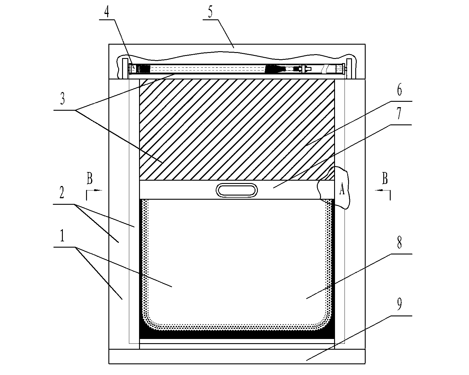 Vehicle window with curtain