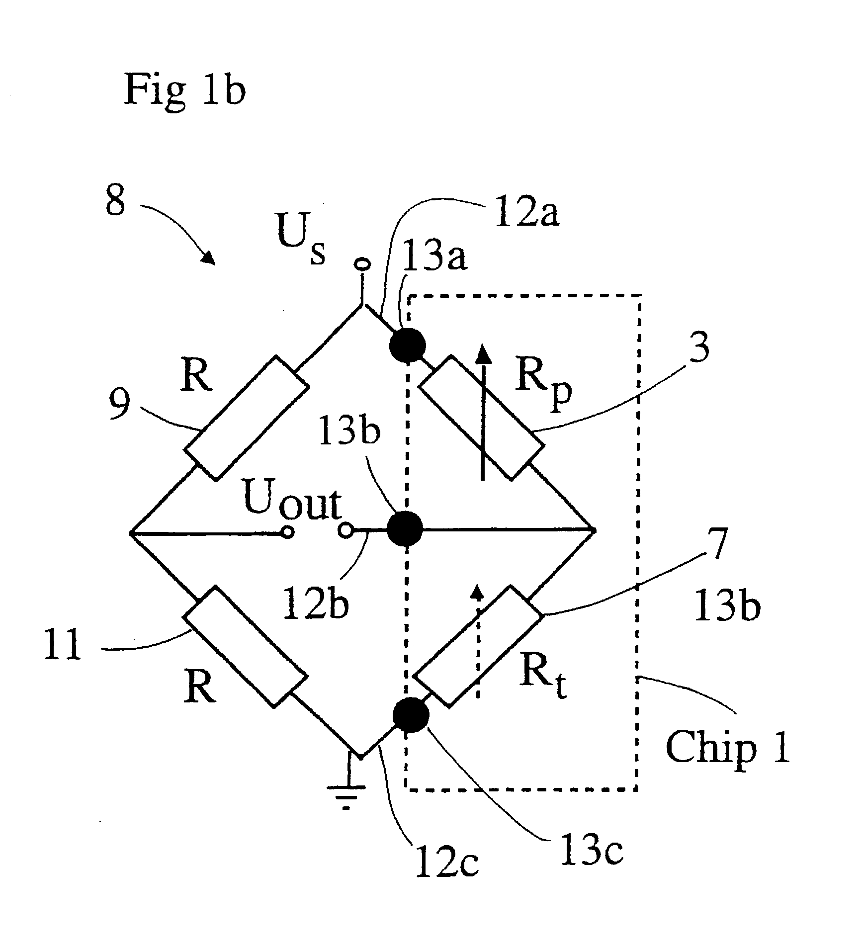 Sensing device and a method for measuring at least two features, for example pressure and/or flow rate and temperature