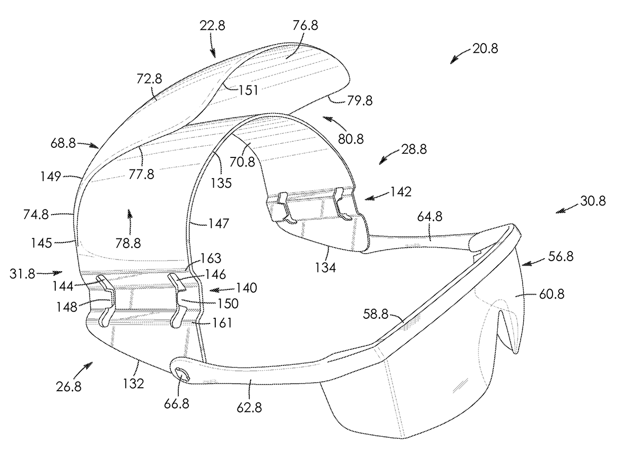 Ear-engaging and eye-covering head assembly