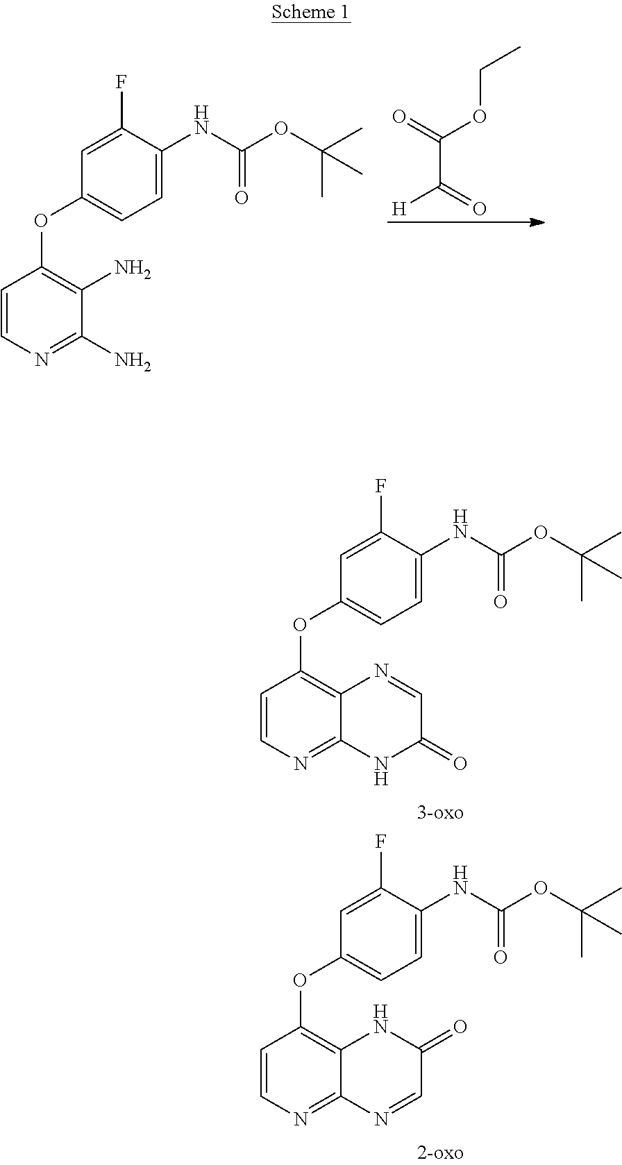 Process for the preparation of 8-(4-aminophenoxy)-4H-pyrido[2,3-B]pyrazin-3-one derivatives