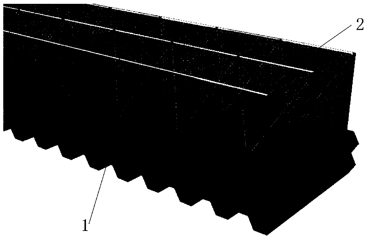 Composite protective structure against blast impact