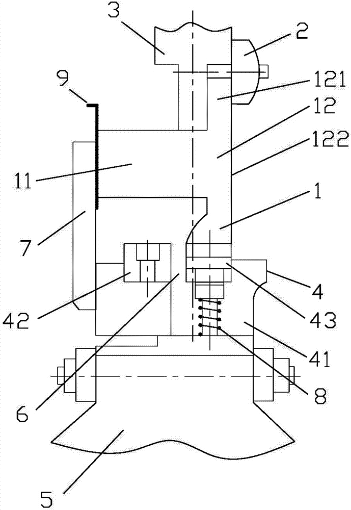 Edge bending die of bending machine