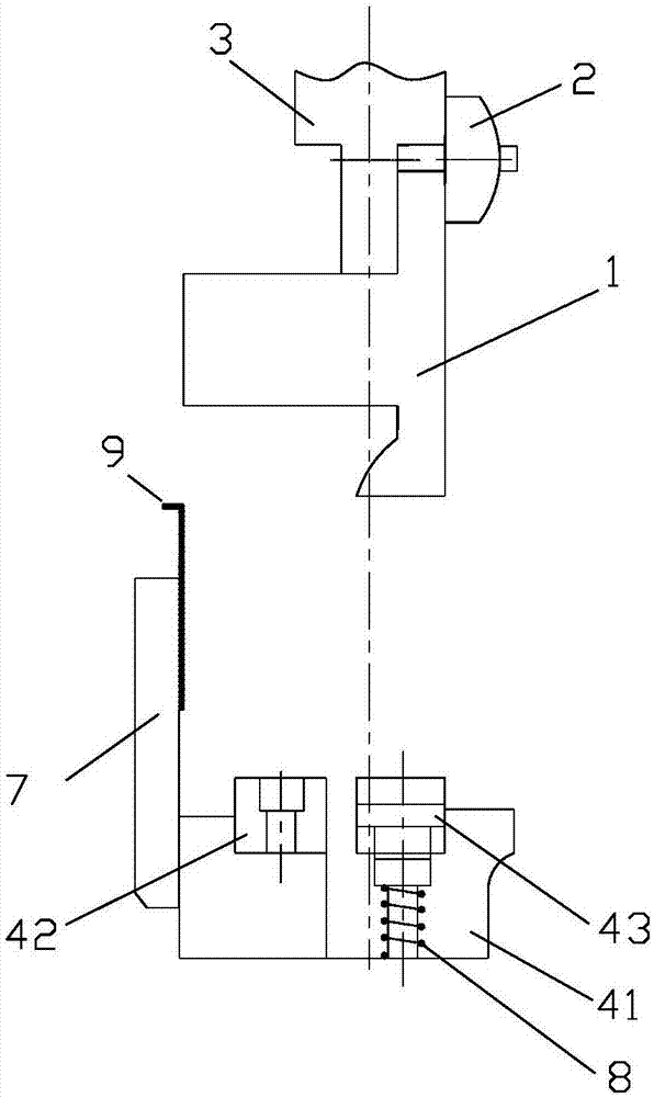 Edge bending die of bending machine