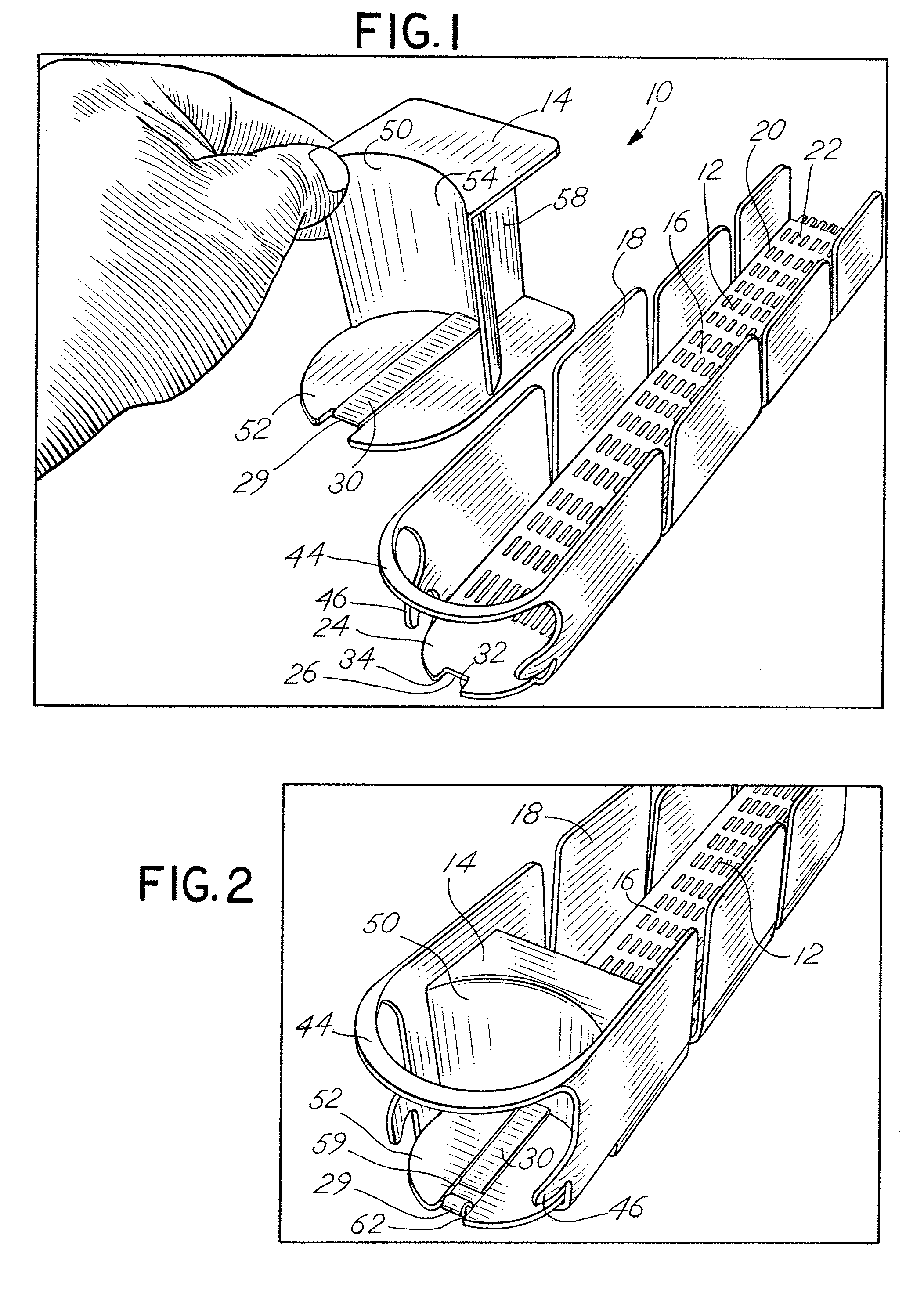 Product management display system with trackless pusher mechanism