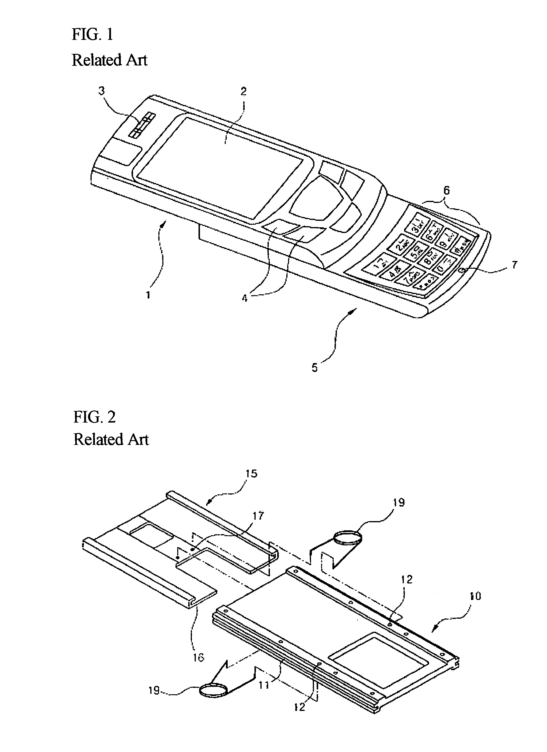 Slide type portable terminal