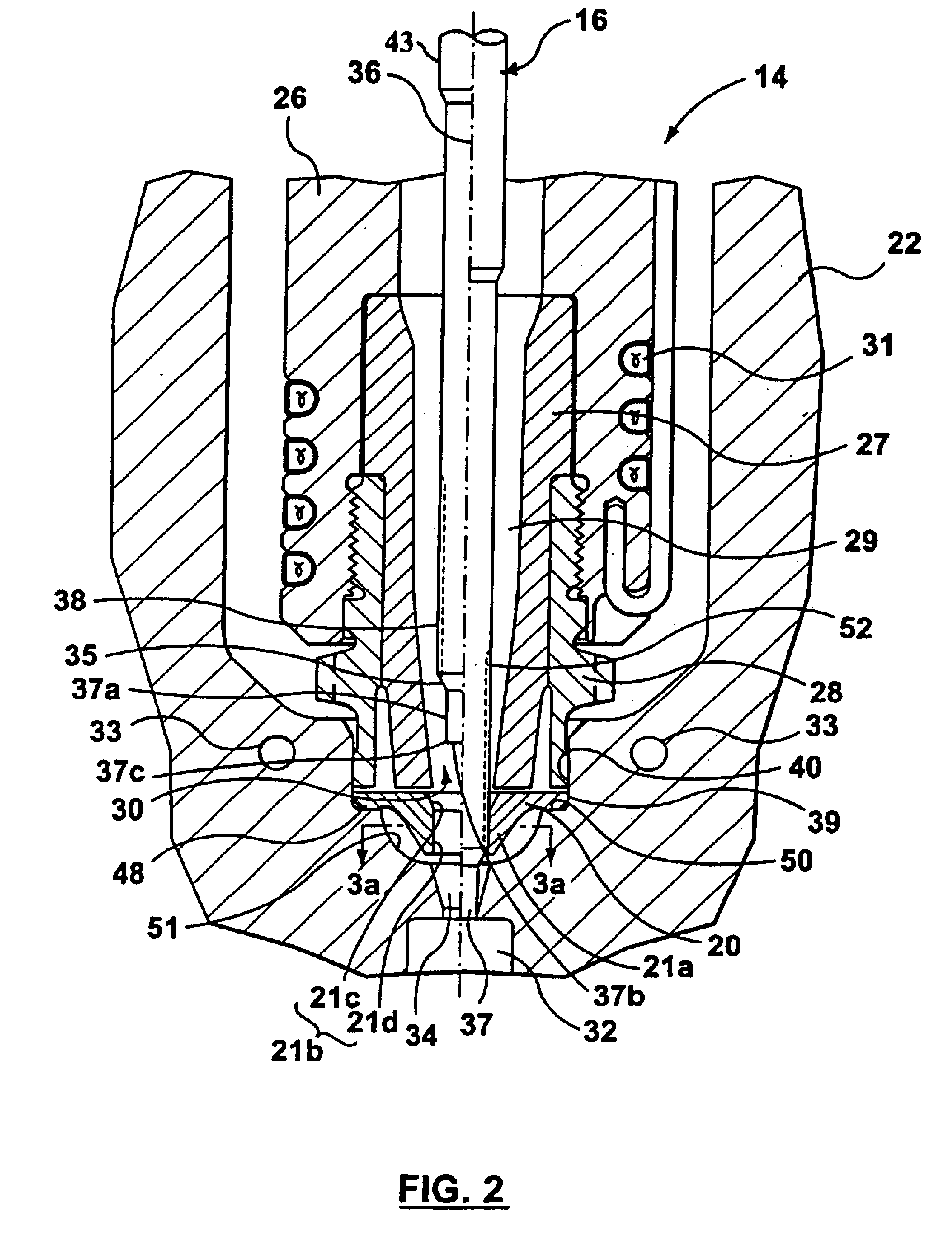 Valve pin guide for a valve-gated nozzle