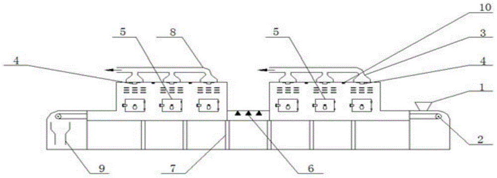 A microwave treatment device for potassium-bearing shale intermediates