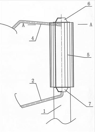 Heat pipe cooling device for led street lamp with centrifugal condenser