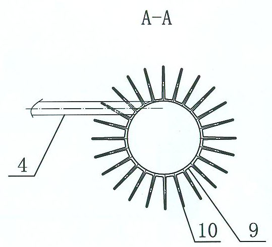 Heat pipe cooling device for led street lamp with centrifugal condenser