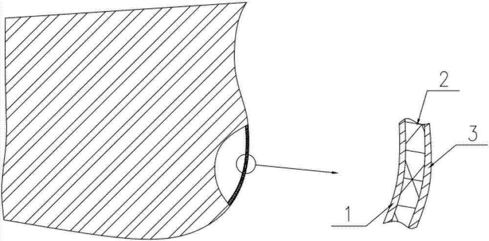 Lattice sandwich acoustic window structure of ship dome