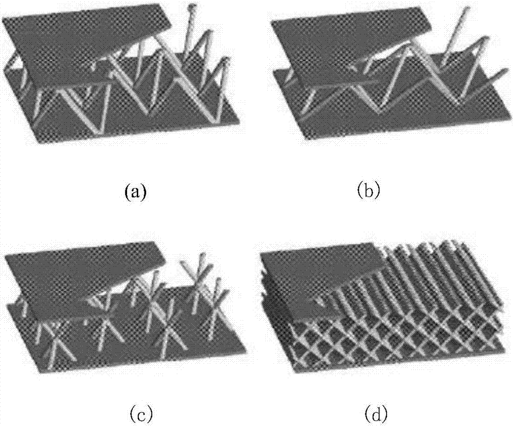 Lattice sandwich acoustic window structure of ship dome