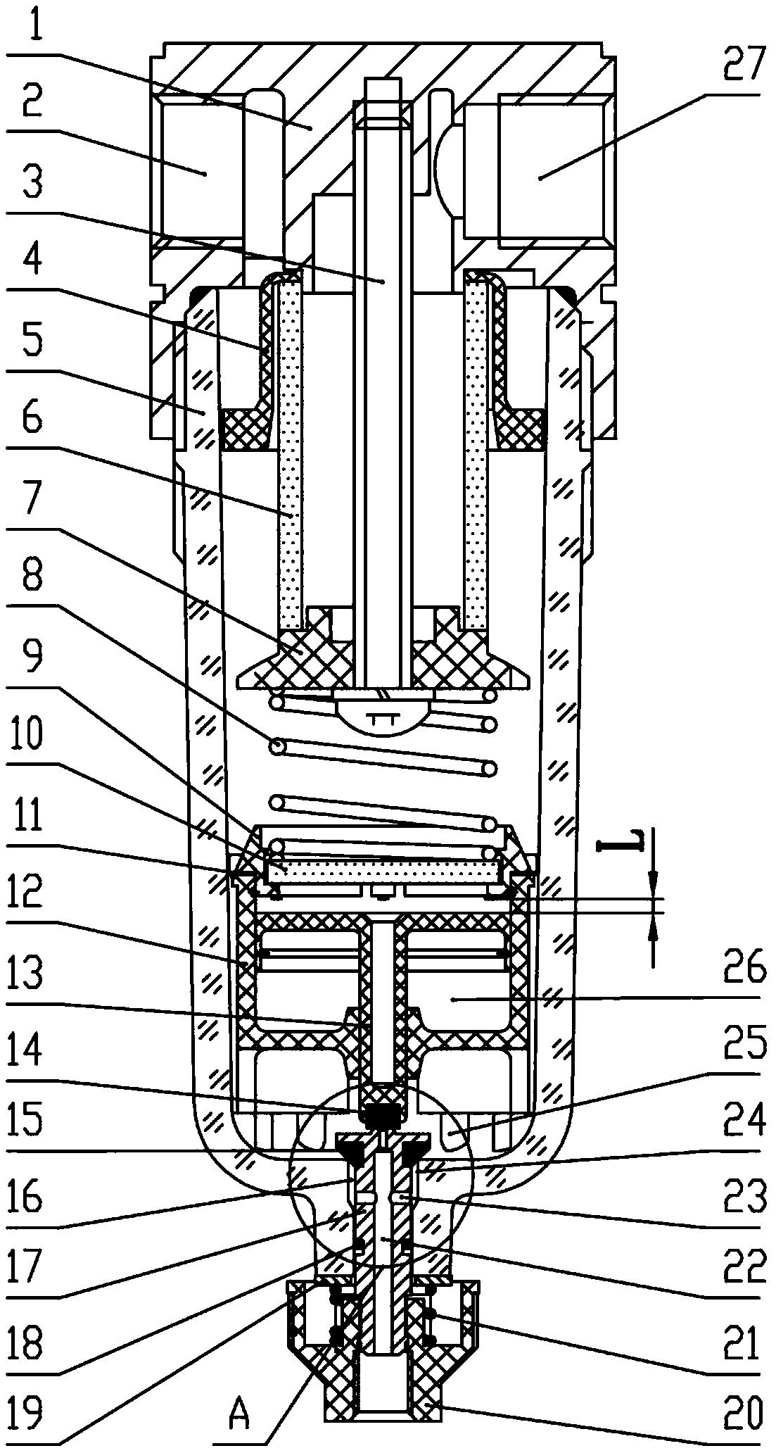 Pulse-type drainage air filter