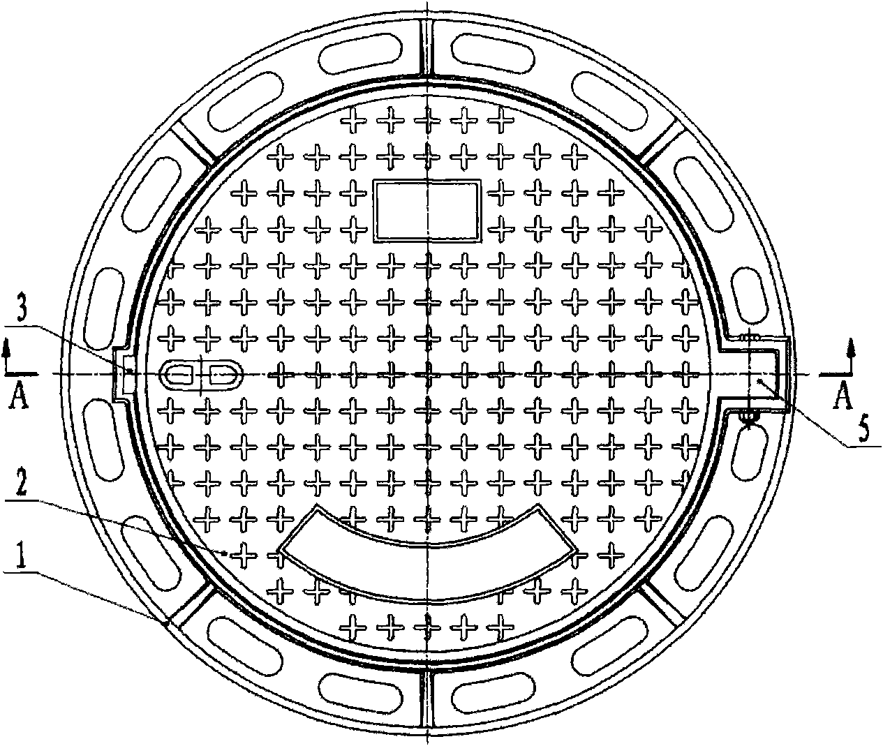 All-directional wedge-shaped pretension sound-proof well lid