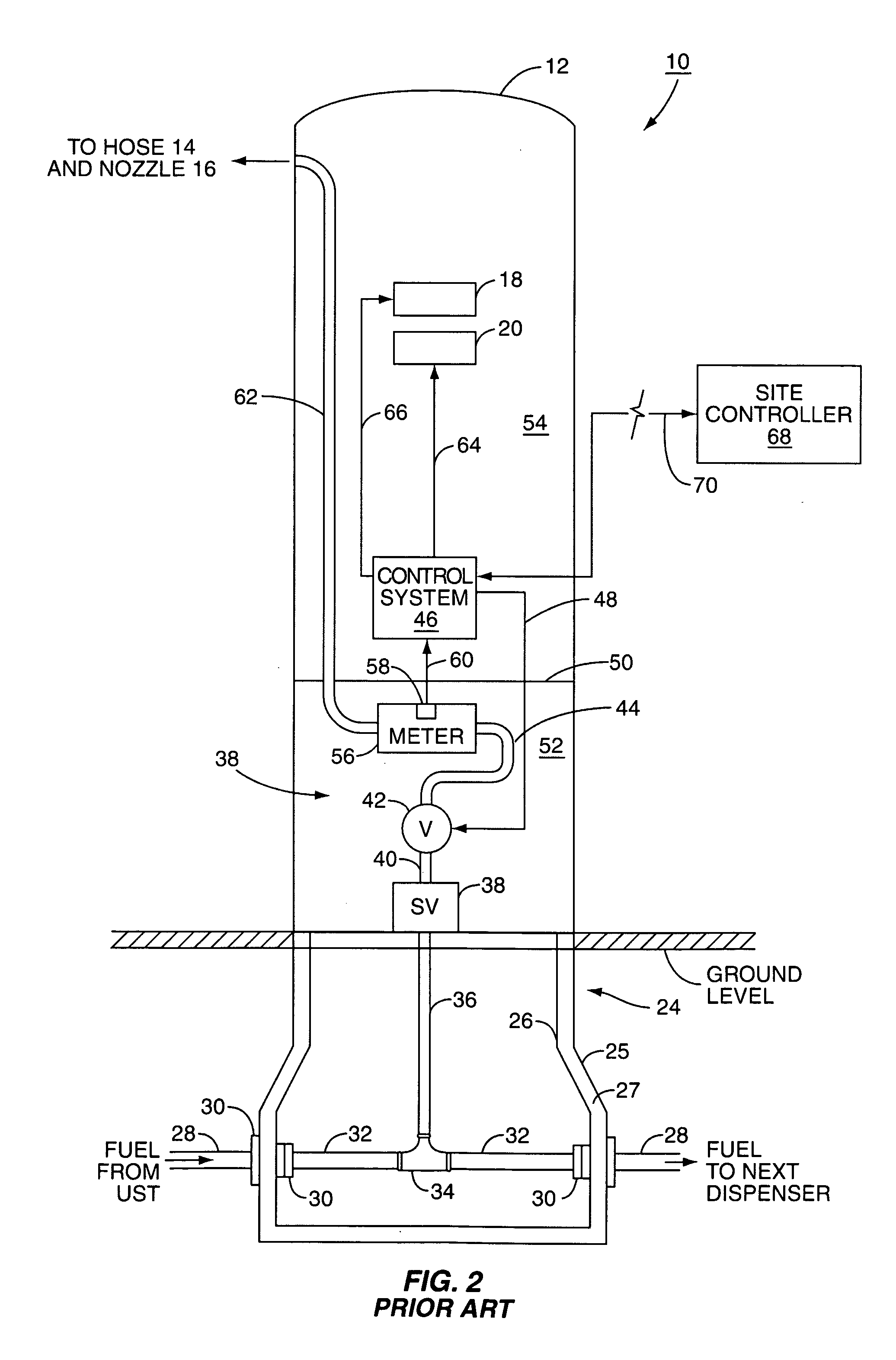 Vacuum-actuated shear valve device, system, and method, particularly for use in service station environments