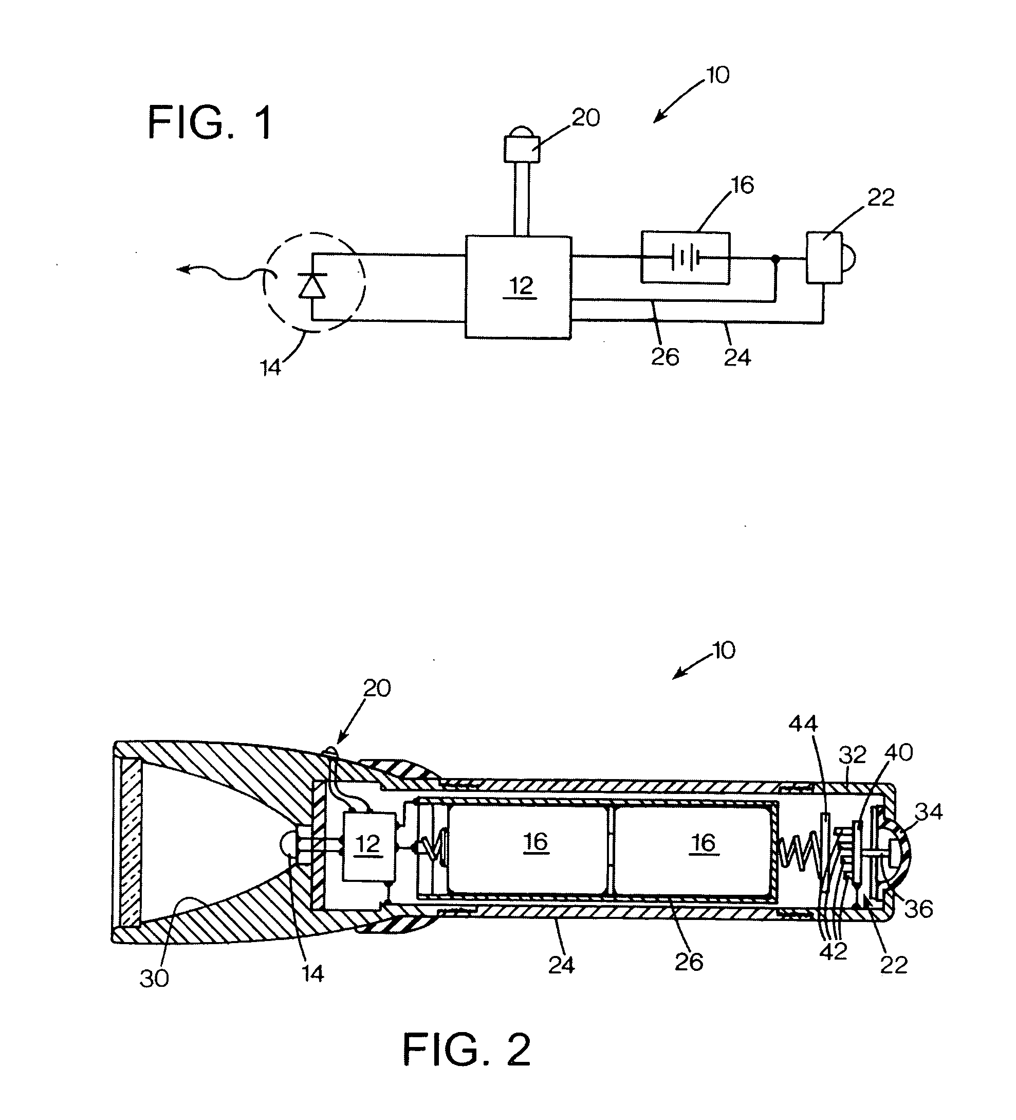 Flashlight with selectable output level switching