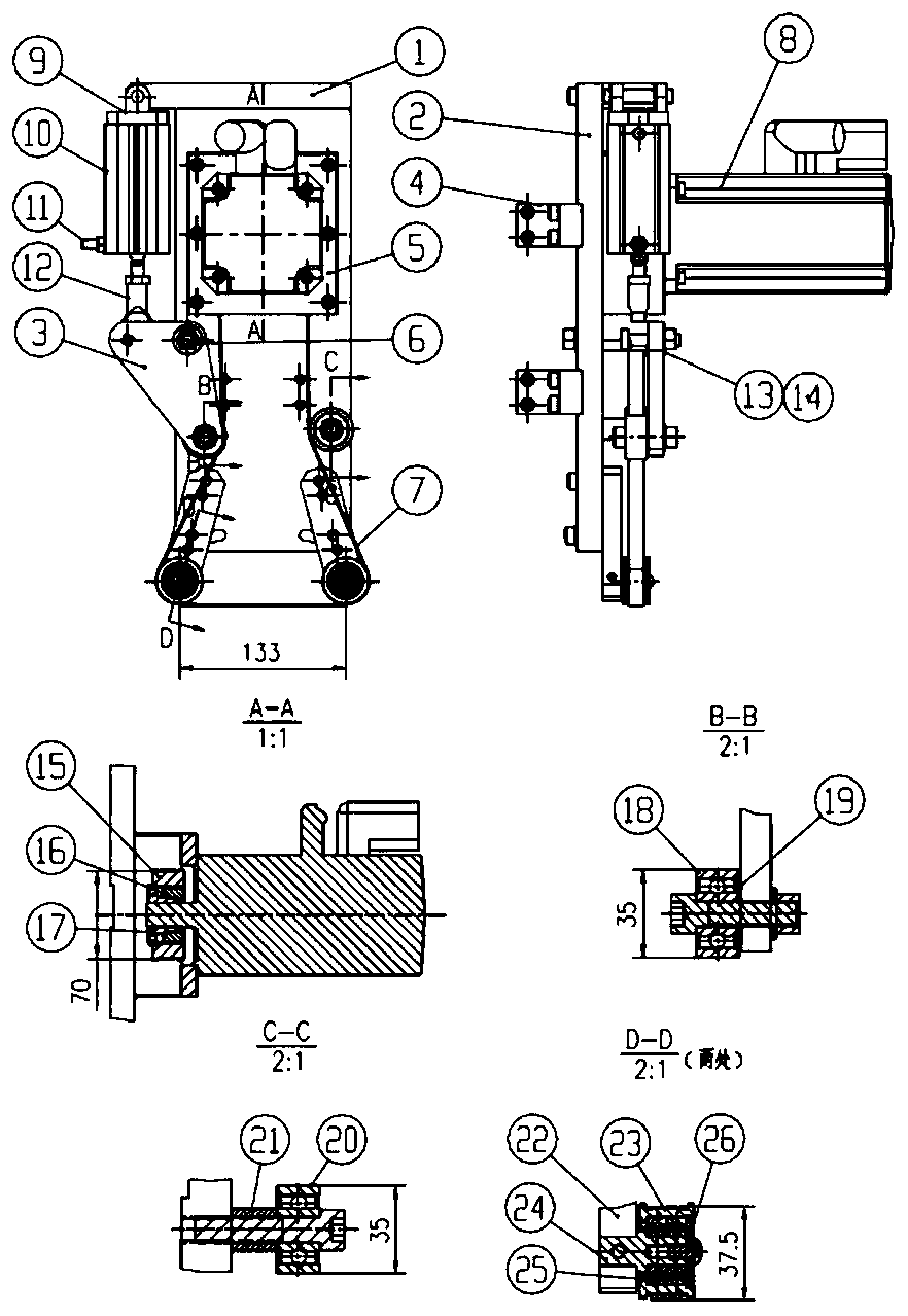 Feeding device and polishing device for finish turning machine, and finish turning machine