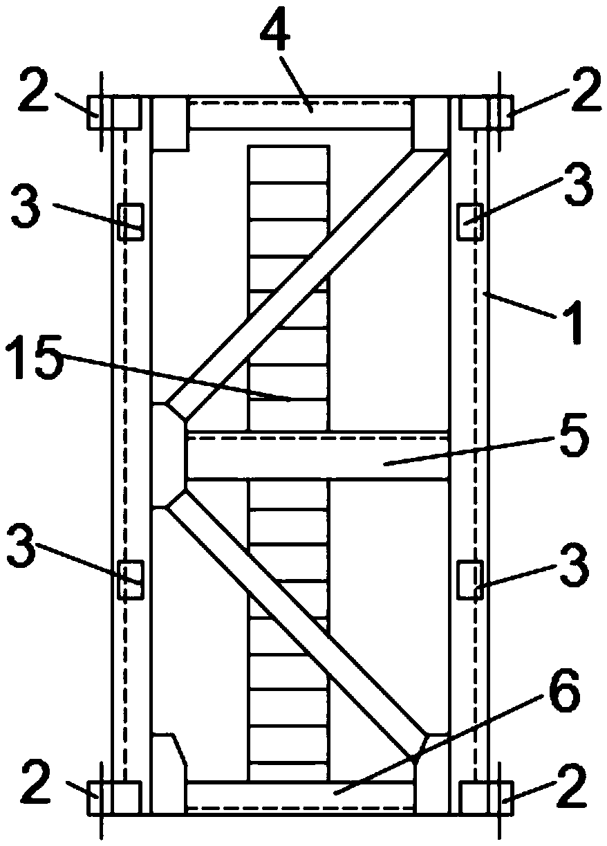 Tower crane standard joint high in shear resistance