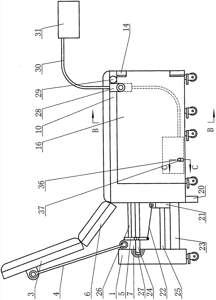 Chair used for antenatal examination and parturition