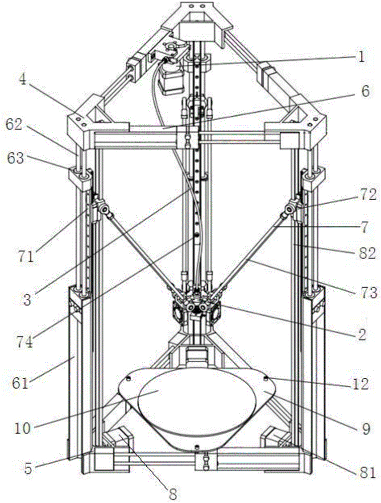 Portable retractable 3D printer