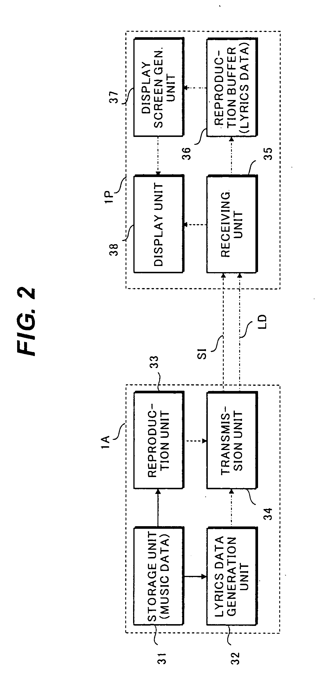 Electronic musical apparatus and lyrics displaying apparatus