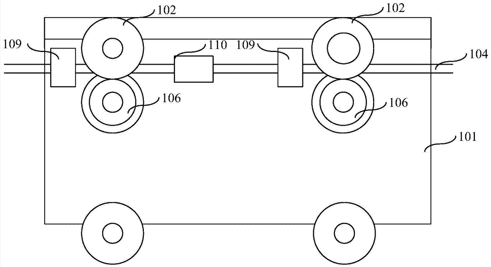 Cableway assembly of cableway and land dual-mode vehicle, cableway and land dual-mode vehicle and cableway device