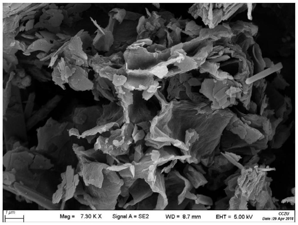 A kelp-shaped mn-fe double metal oxide loaded ceo  <sub>2</sub> Catalyst and preparation method and application