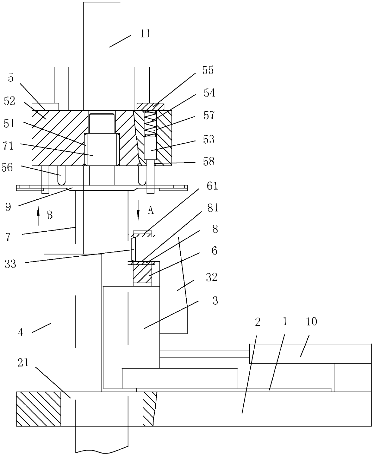 Angle position test tool of clock spring installation board and ignition switch installation frame