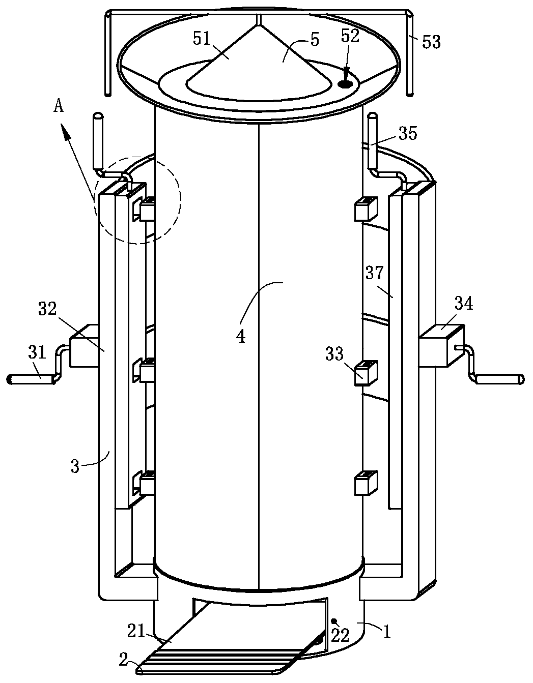 Variable-diameter mold pipeline device facilitating pouring and stripping and variable-diameter method