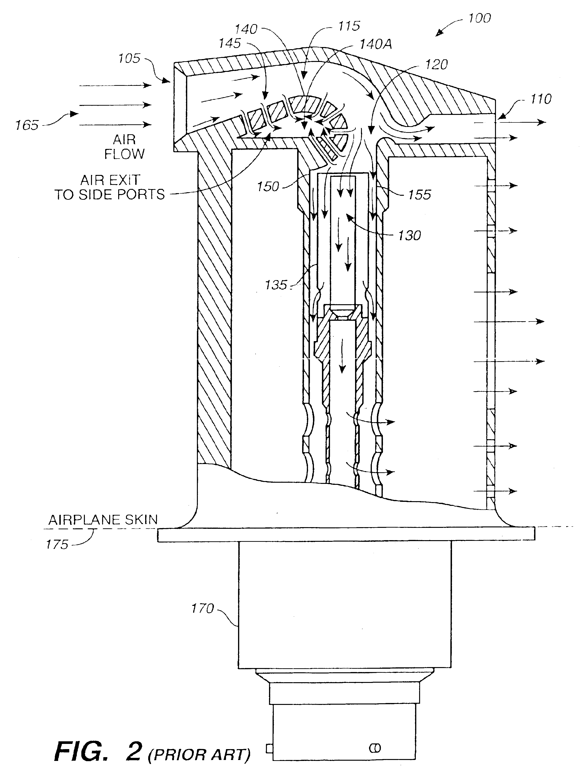 Total air temperature probe providing improved anti-icing performance and reduced deicing heater error