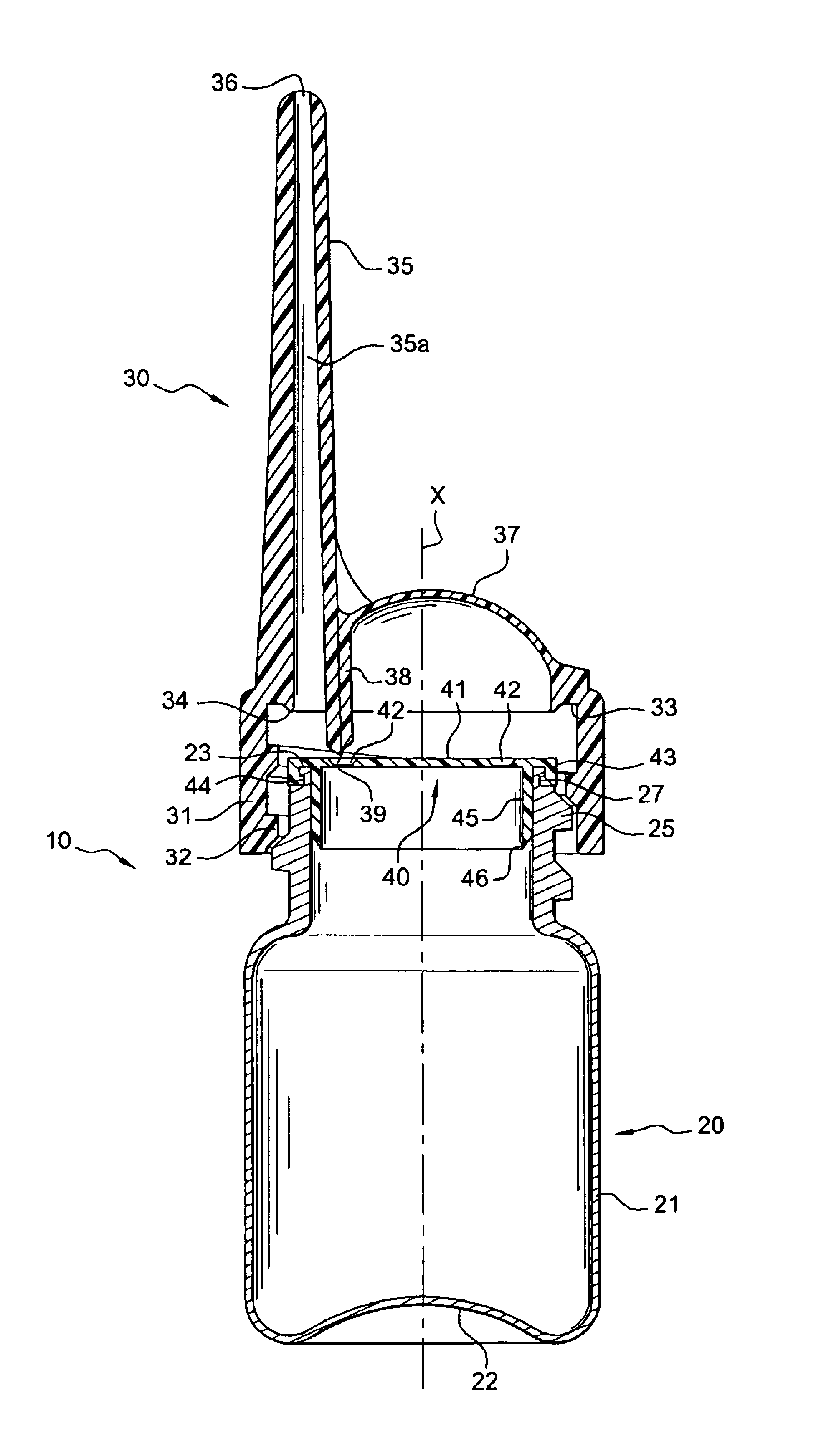 Assembly for the packaging and application of a fluid product