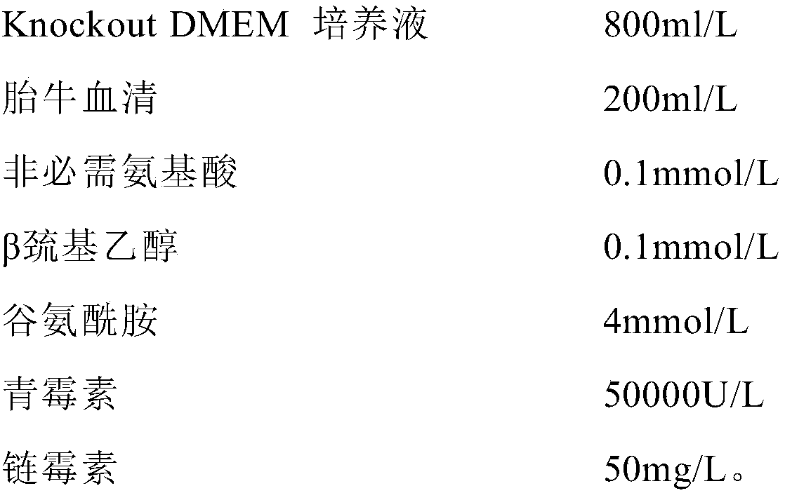 Composition for embryonic stem cell culture and application thereof