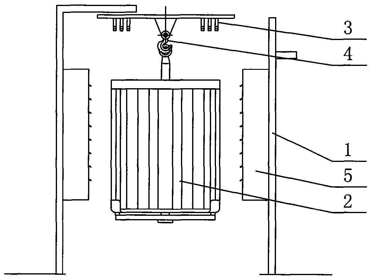 Air blowing system of motor stator-winding paint dipping system