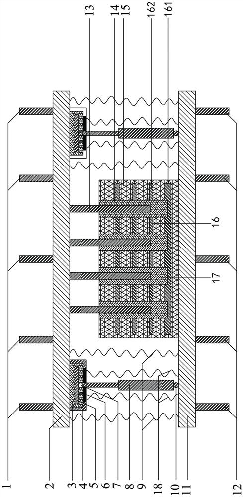 A press-shear separation type variable stiffness rubber bearing and its manufacturing method