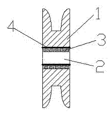 Novel yarn guiding wheel