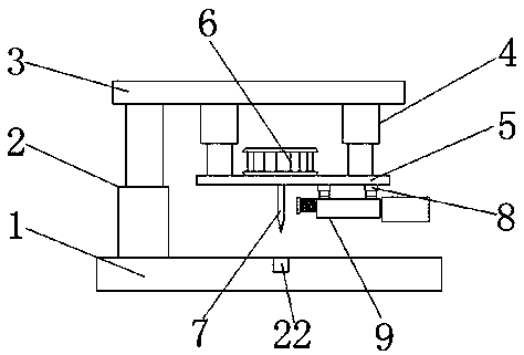 Die plate drilling machine facilitating to realize dust removal