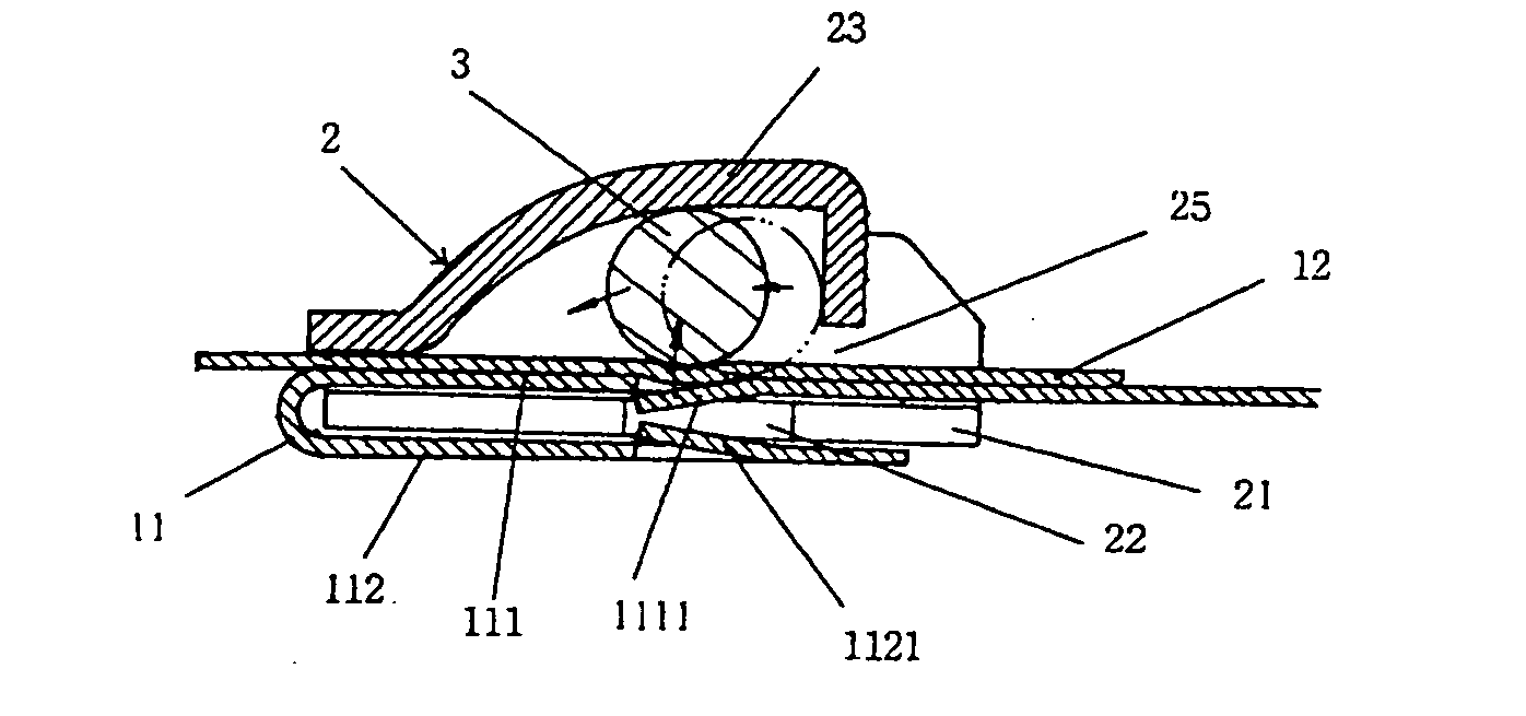 Ball type cable tie having release prevention tongue