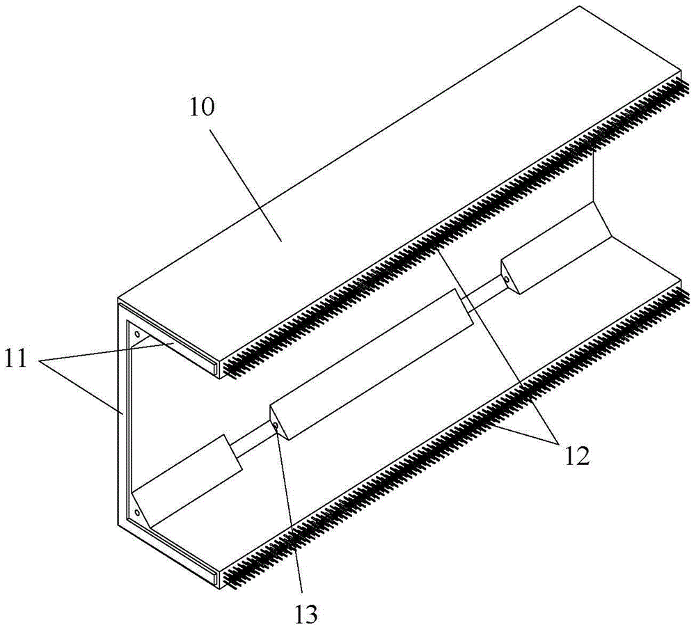 Pipe gallery prefabricated parts and prefabricated comprehensive pipe gallery