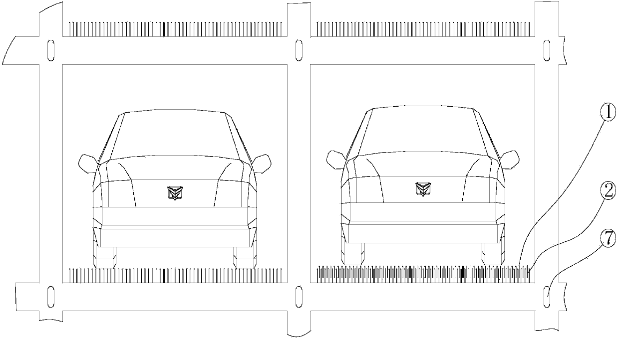 Stereo garage without movable supporting plate