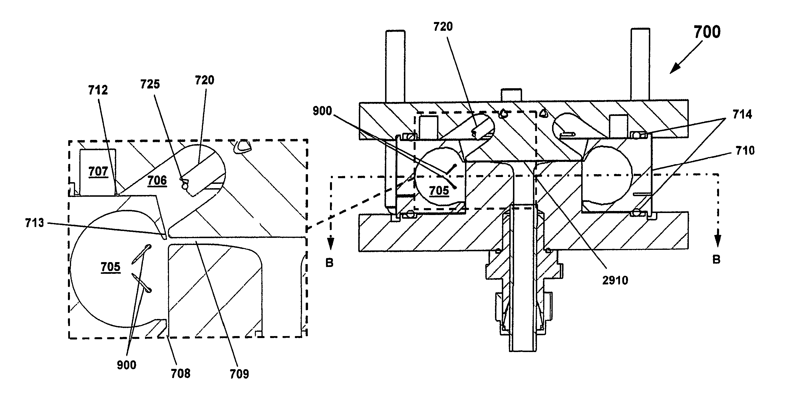 Method and apparatus for desolvating flowing liquid