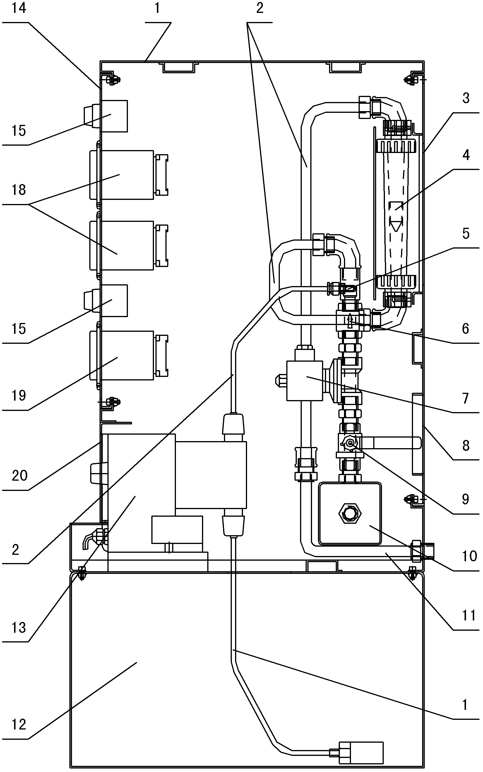 Water spray cooling tank for casting machine