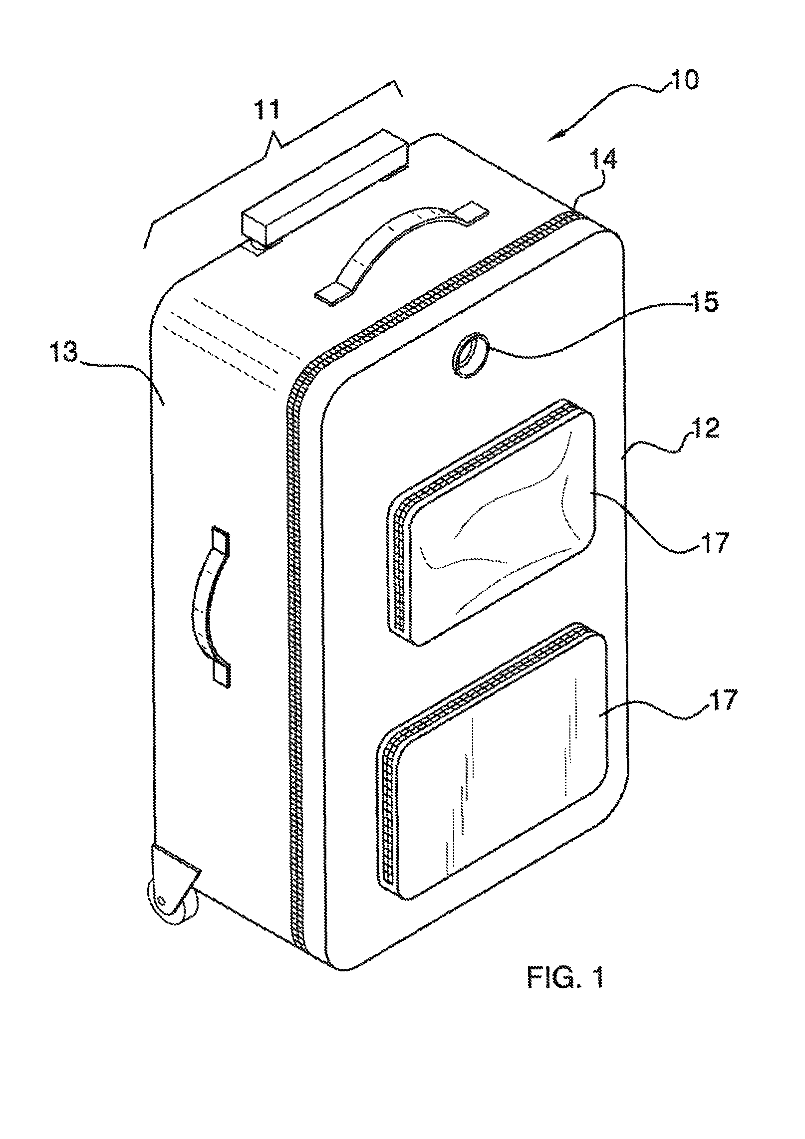 Luggage with integrated vacuum bags