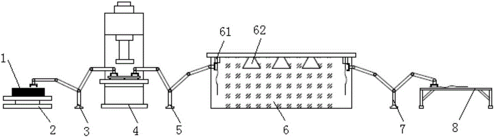 Multi-station continuous hot stamping production line and method
