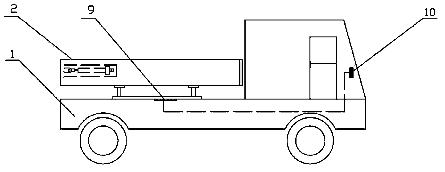 Three-way self-opening detection tilting car